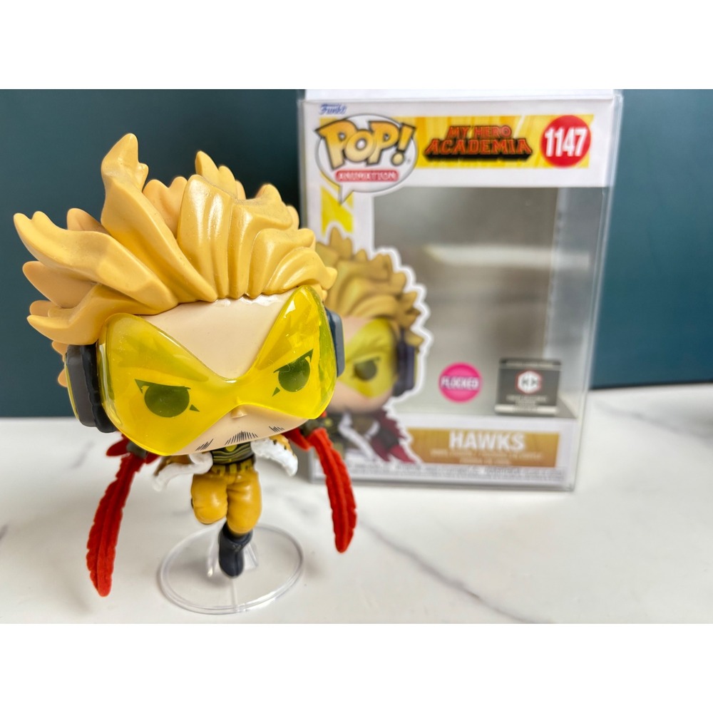Funko Pop My Hero Academia Hawks 1147 Flocked Chalice Collectibles Exclusive
